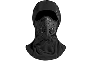 ROCKBROS Kominiarka Męski Rower Motocyklowy Ocieplacz na Szyję Narciarska Kominiarka Zimowa Wiatroodporna Przeciwpyłowa Czarny Zielony