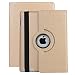 Produktbild iPad Pro 9.7 Case, elecfan ® 360 Grad Drehbaren iPad Pro 9.7 PU Leder Hülle Smart Schutzhülle Multi Funktion mit Eingebauter Magnet und Auto Schlaf Aufwachen Funktion und Standfunktion (iPad Pro 9.7, Golden)