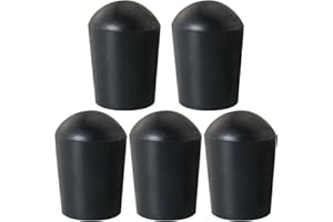 MEETOOT 5pcs Cello Endpin Rubber Pad 6mm Black Rubber Tip for Double Bass