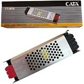 Şerit Led Trafosu 12V Cata Serisi Slim Kasa, Al&uuml;minyum G&ouml;vdeli İnce G&uuml;&ccedil; Kaynağı, Kamera ve Şerit Led Uyumlu (60W - 360W) 5, 1