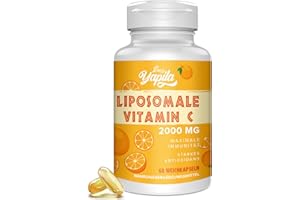 YAPILA Vitamine C liposomale 2000mg - Acide Ascorbique à Absorption Maximale, Vitamine C À Haute Dose, Soutien Antioxydant, Douce pour l’estomac, Non-OGM, Sans Soja