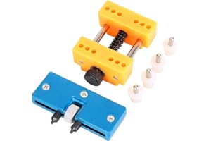 MMOBIEL Watch Case Back Opener Adjustable Remover Screw Wrench and Watch Holder Tool for Battery Replacing and Repair