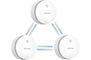 WISUALARM Smoke Alarms for Home Pre-connected,10 Years Battery Life,Interlinked Smoke Alarms, Fire Alarms for Home Scotland Interlinked,Smoke Detector,Compliant with EN14604, CE Certified