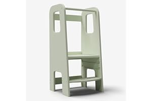 MOBLÌ Mobli Torre Montessoriana Bambini Trasformabile, Torre Montessoriana Facile da Trasportare, Learning Tower per Cameretta e Bagno, Torre di Apprendimento Montessori, Scala Sgabello Montessori in Legno