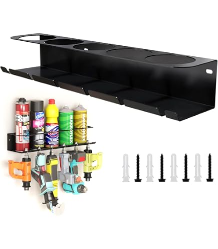 Étagère De Rangement Mural Pour Bouteilles Pulvérisateurs Et Bombes Aérosols - Organisateur Garage