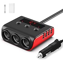 car cigarette lighter extension argos SOSPIRO Car Cigarette Lighter Extension Cable 13ft/4m DC12V 24V 16AWG Lighter  Extension Cord 20A Fuse, Male Plug to Femal Socket Extension Lead with LED  Lights for Camping Tire Inflator Air Compressor :
