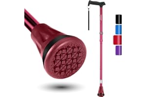 Rehand Bastón Plegable Todo Terreno, Bastones para Mujeres y Hombres, con Punta Giratoria y Ayuda de Movilidad de Alta Resistencia, Bastón Ajustable para Ancianos y Mujeres