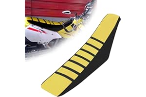 BIUGERCN Fundas de asiento de motocicleta universales antideslizantes y suaves para EXC XC SX FE TE WR CRF XR RMZ KLX YZ PW Most Dirt Pit Bike Enduro Amarillo