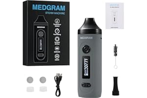 MEDGRAM Kräuter Vaporizer, Premium Tragbarer Verdampfer Kräuter, Schnelle Erwärmung, Temperatureinstellung Dampf Vaporizer, 20s Heizzeit
