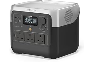 EF ECOFLOW ECOFLOW Portable Power Station RIVER 2 Pro, 768Wh LiFePO4 Battery, 70 Min Fast Charging, 4X800W (X-Boost 1600W) AC Outlets, Solar Generator for Outdoor Camping/RVs/Home Use