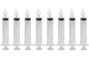 KAXILU 8 Sztuk Strzykawka Irygator do Nosa | Przenośny Ciśnieniowy System Irygacyjny do Nosa Wielofunkcyjny środek do Czyszczenia Nosa z Końcówką Cewnika do Nieżytu Nosa Dziecka(#1)