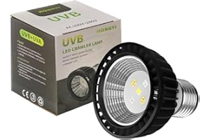 QeeHeng Reptile Aquarium Hitze Lampe Schildkröte Lichter, UVA+UVB Schildkröte Sonnen Lampe, Reptil Glühbirnen, Basking Heat Birne, Haustier Heizung Licht Lampe für Reptile (UVA+UVB 10.0 Lampe)
