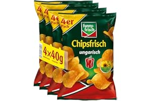 funny-frisch Chipsfrisch ungarisch Multipack, 4 x 40 g