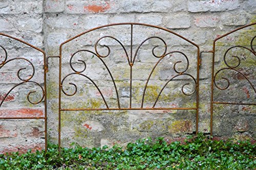 Beetzaun 71x 64cm Beetbegrenzer Rankgitter verlängerbar Rost Metall - 7