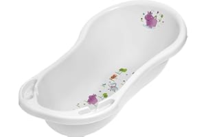 keeeper Hippo Ergonomic Baby Bath, From 0 to 12 months, 100 cm, Wiktoria, White