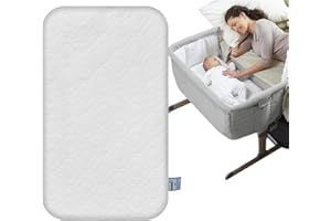 Brillars Baby Crib Mattress Fits/Compatible to Next to Me Cot Bed Replacement - Bedside Toddler Infant Bed Foam Mattress - Hypoallergenic & Removable Cover (83 x 50 x 5cm)