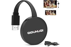 QIDUHUQI Miracast HDM Dongle, Wireless HDMI Dongle Streaming, Wireless Display Receiver，Cast für iPhone/iPad/Android/iOS/Windows/Mac Laptop, PC zu TV/Monitor/Projektor (unterstützt Miracast, DLNA, Airplay)