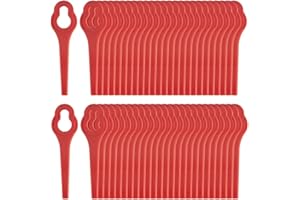 EVEHAP 50 Stück PA6 Kunststoffmesser Kompatibel mit Ferrex Rasentrimmer,Ersatzmesser für Akku Rasentrimmer Ferrex Aldi