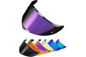 ‎PSLER PSLER Für AGV K6 K6s Visier Verspiegelt Helmvisier, Helmgesichtsschutz Getöntes Visier Motorradhelm Zubehör Ersatz(Dunkelviolett)