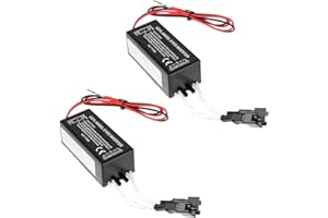 CGEAMDY 2 Pièces CCFL Inverter Rechange pour Les Yeux d'ange, Kit D'anneaux D'yeux d'ange 12V étanche De Rechange, Ballast Inverseur CCFL Femelle De Rechange pour Anneaux Halo Angel Eyes