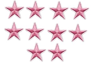 topt rasta ecusson Etoile Rose Lot de 10 Biker Motard Moto 4cm Brode thermocollant