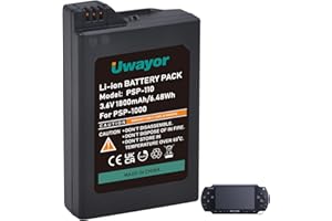 Uwayor PSP-110 Battery 1800mAh Replacement Battery Compatible with Sony PSP-1000 PSP-110