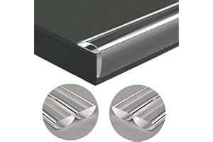 WOLAIYE Transparent Edge Protector, Silicone Protector, Soft Corner Protectors for Kids, Self-Adhesive, Baby Furniture Protector for Sharp Corners for Drawers, Cabinets, Tables (Width 1cm)