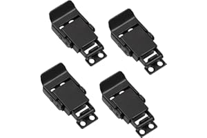 EHUIHUAN 4 Pezzi Chiusura a Leva, Serrature a Leva In Acciaio Inox, Serrature a Molla Nere, Chiusure a Clip in Acciaio Inox per Valigie, Cassetti, Armadi e Credenze