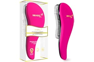 VMAGIC CARE Detangling Brush - glide the Detangler Brush through Tangled hair - Best Comb for Women, Girls, Men & Boys - Use in Wet and Dry Hair (Rose Red)
