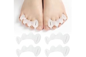 VINUWU 3 Pairs Toe Spacers Silicone Toe Separator to Correct Toes Women Men Toe Straighteners for Bent Toes Separators for Overlapping Toes (L)