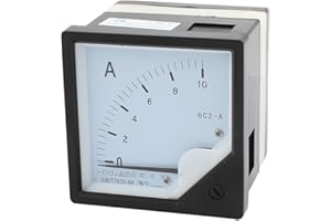 sourcing map 1 Stück Analoges Strommessgerät DC 0-10A 6C2 Amperemeter für Stromkreisprüfung Batterie Laden Ampere Tester Gauge