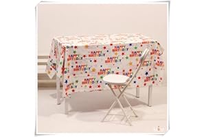 flyorigin Tovaglia Copritavolo, Ideale per Feste di Compleanno, Carnevale, Baby Shower, Feste a Tema, Feste SPA, Usa e Getta, Rettangolare, Tovaglia in Plastica Impermeabile 137 * 274 cm