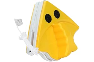 Yoezuo Nettoyant à vitres Double Face, Lave Vitre Magnétique, Magnétique Double Vitrage Wiper vec Corde Anti-Chute pour Vitres Vitrées 3-8mm (Y02)