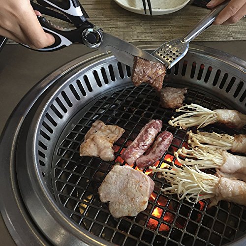 Küchenscheren Edelstahl Hochleistungs Utility Küchenschere mit scharfen Klingen Mehrzweck Haushalt Schere für Geflügel Huhn Fisch Fleisch Gemüse Kräuter Obst Nüsse und mehr - 9