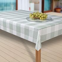 Laro Wachstuch-Tischdecke 80x80 Cm – Abwaschbar & Wasserabweisend Für Garten, Küche & Wohnzimmer – Muster: Welle Sahara Grau/Beige