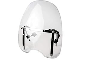 H-YEEU Deflector de parabrisas para motocicleta, apto para Honda Shadow, Yamaha, Harley, Suzuki, Kawasaki, Cruiser, estándares