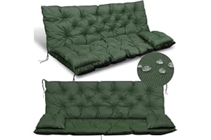 GARDEN KING ROYAL REST Swing Cushion Set, Large Cushion, 180 x 60 x 50 cm, 2 Smaller Cushions, Garden Bench and Swing, Quilted Waterproof
