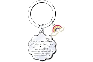 Lumengqi Regalo Madrina Portachiavi Madrina Regalo Madrina Battesimo Regalo Originale della Madrina Portachiavi per Madrina Regalo Natale Madrina Regali Da Fare Alla Madrina Regalo Compleanno