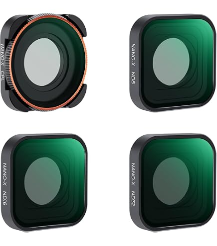 Kit Filtres ND K&F Concept Pour GoPro Hero 13/12/11/10/9 - ND4, ND8, ND16, ND32
