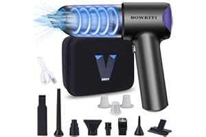 BOWEITI Aspirateur à Main sans Fil 21000PA Mini aspirateur à Main avec Moteur sans balais Aspirateur avec 2 Niveaux réglables 6000 mAh pour Voiture, Maison, Bureau, Cuisine, Poils d'animaux