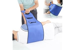 Leetye Mei Elderly Bed Transfer Sling, Wide Back Curved Design Mobile Transfer Strap, Bedridden Patient Care Tool, Patient Care Back Lifting Strap (blue)