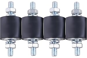 ONLISUM 4 x Gummipuffer m8,Gummi-Stoßdämpfer Doppelschraubenbolzen Stoßdämpfer,Klimaanlage Wärmepumpe Antivibrationsfüße Schwingungsdämpfer Dämpfer