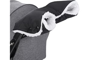 atnayo Thicken Pram Hand Muff Warmer, Waterproof Windproof Pram Gloves, Anti-Freeze Winter Pram Mittens for Stroller