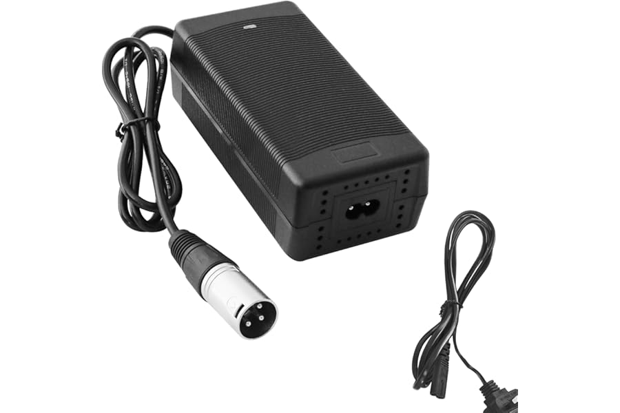 Yasco 54.6V 2A Charger, Electric Bike Lithium Battery Charger for 48V Battery, 48V AC Power Supply for e-bike and e-scooter