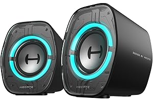 Edifier G1000 II Altavoces de Ordenador de Escritorio para Juegos, Controlador de Rango Completo de 2,5" y bajo Mejorado, Bluetooth 5.4 con USB-C/AUX, 9 Modos de iluminación RGB dinámica (Negro)