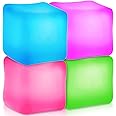 Stress Balls for Kids & Adults, 4Pcs Cube Squishy Fidget Toys Doh Ice Cube Sensory Balls Stress Toys, Anxiety Relief Squeeze Ball Sensory Fidget Toy for Autism Easter Basket Stuffer Filler Gifts