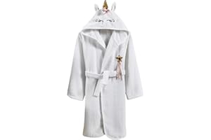 ELY PARKER Albornoz de Baño Niños y Niñas, Tela de Toalla de Algodón Turco, con Capucha, Animal, Súper Suave, Absorbente, Cómodo, Grueso