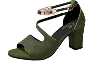 riou Sandalias Mujer Verano 2024 Rebajas Comodas Sandalias De Tacón Stilettos Damas Moda Tacón Alto Punta Abierta Zapatos Casual Cremallera Primavera Fiesta Boda Caminar Calzado Informal