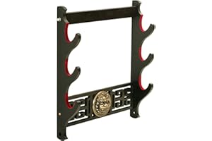 FOXSMZZ Criaturas legendarias Espada Soporte de pared Espada Acolchado Terciopelo Exhibición Soporte Acolchado Katana (3-Tier)