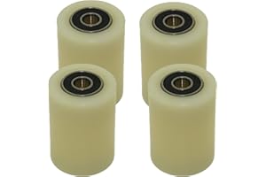 LASANA SMART MACHINES Satz mit 4 Laufrollen mit Kugellager - Nylon Rollen für Palettenhubwagen - Hubwagen Räder Durchmesser 35 mm, Breite 50 mm - Lager Präzise maschinenbearbeitet